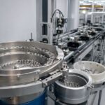cuve bol vibrant en inox dans une usine